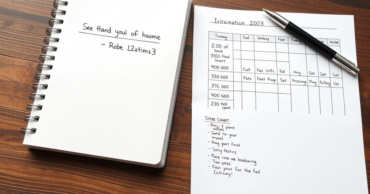 Caderno com anotações à mão ao lado de um gráfico impresso