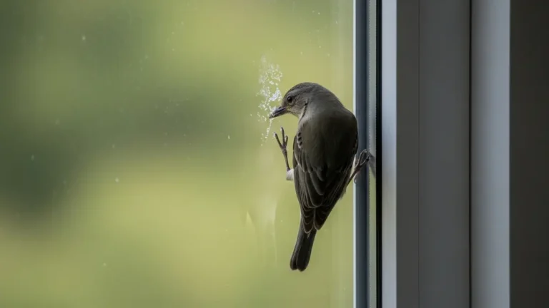 O que significa um pássaro bicando a janela