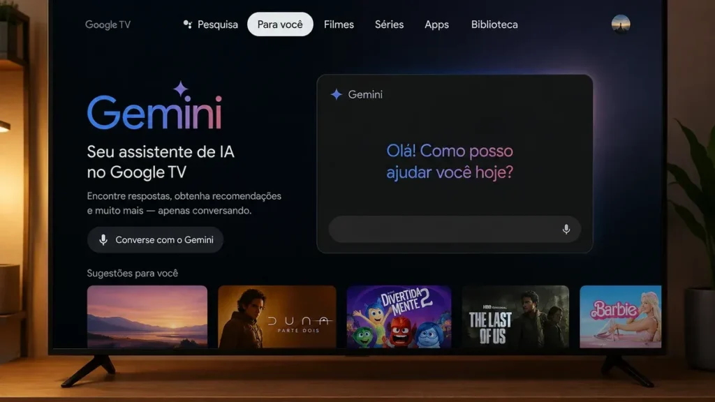 TCL traz Gemini com IA ao Google TV no Brasil